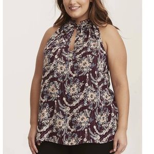 Torrid Goddess Floral Print Lurex Gauze Tank 4